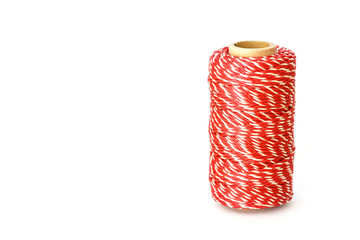 Close up roll of red rope