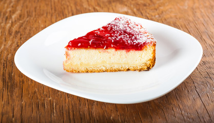 piece of cake on a plate
