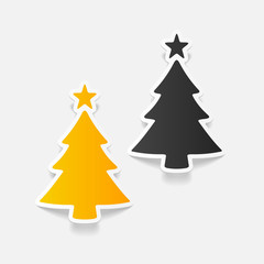 realistic design element: christmas tree