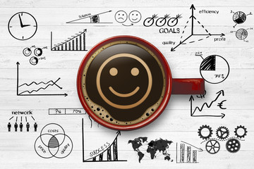 Smiley / Kaffeetasse / Businesssymbole
