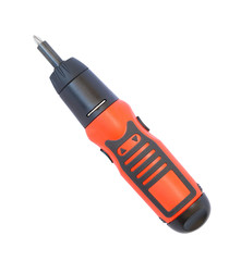 Cordless screwdriver isolated on a white background.