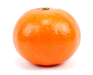 Ripe tangerine  Isolated on white