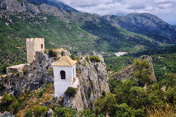 Fototapeta na wymiar Guadalest - village famous for its castle and Bell Tower