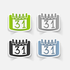 realistic design element: calendar