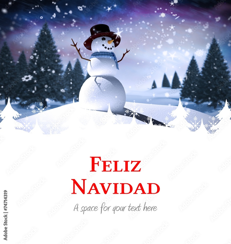 Poster composite image of feliz navidad