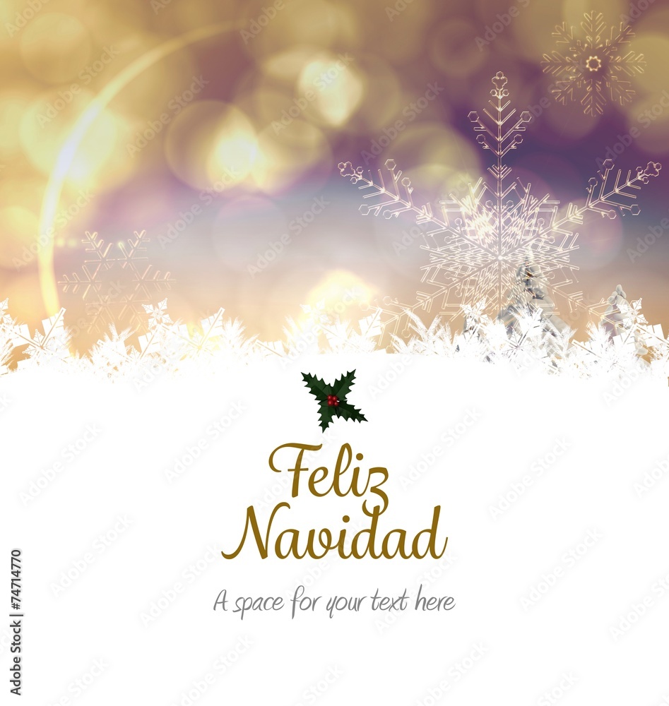 Poster composite image of feliz navidad