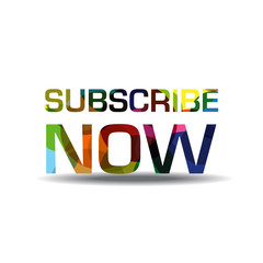 Subscribe Now Colorful Vector Icon Design