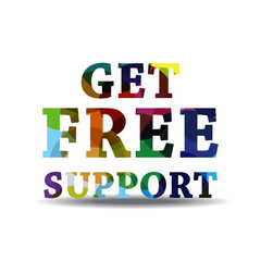 Get Free Support Colorful Vector Icon Design