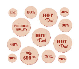 labels and stickers paper retro