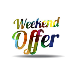 Weekend Offer Colorful Vector Icon Design