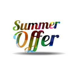 Summer Offers Colorful Vector Icon Design