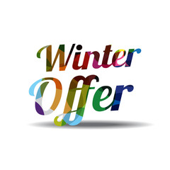 Winter Offer Colorful Vector Icon Design