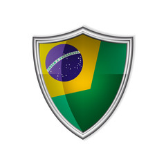 Brazilian glossy label or badge on a clean background 