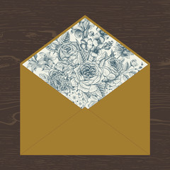 Floral envelope.