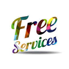 Free Services Colorful Vector Icon Design