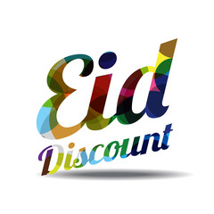 Eid Discount Colorful Vector Icon Design