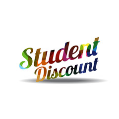 Student Discount Colorful Vector Icon Design