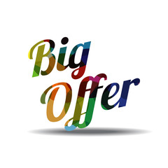 Big Offer Colorful Vector Icon Design