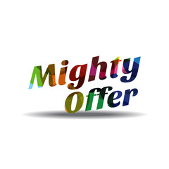 Mighty Offer Colorful Vector Icon Design