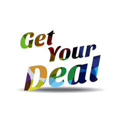 Get Your Deal Colorful Vector Icon Design