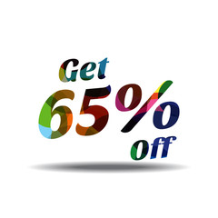 Get 65 Precent Off Colorful Vector Icon