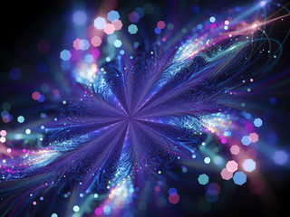 Glowing magic star fractal