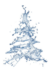 Naklejka premium Christmas tree water