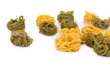 Tagliatelle paglia italian pasta.