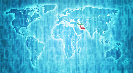 iran territory on world map