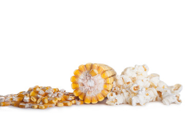 corn seed and popcorn