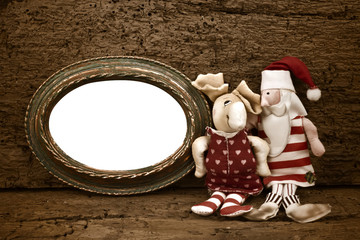 Christmas Noel old frame card