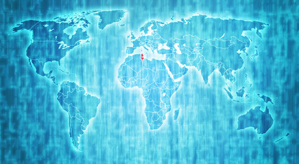 tunisia territory on world map