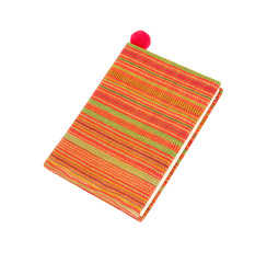 Colorful notebook on white background