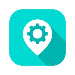 Flat Long Shadow Icon