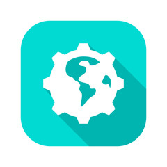 Fototapeta premium Flat Long Shadow Icon