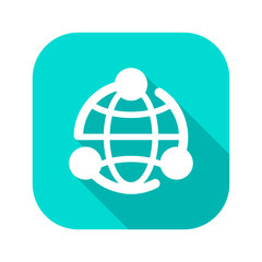 Flat Long Shadow Icon