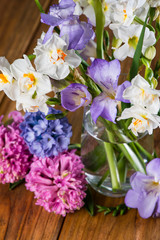 group of fresh spring flowers