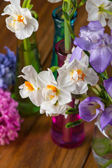 group of fresh spring flowers