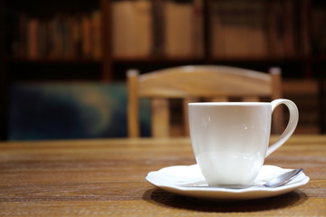 coffee on wood background