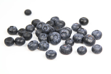 Blueberries isolated on white background