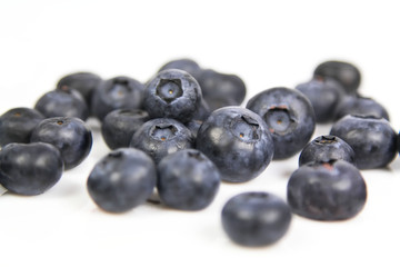 Blueberries isolated on white background