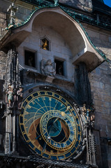 Prague astronomical clock closeup