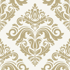 Damask Seamless  Pattern. Orient Background