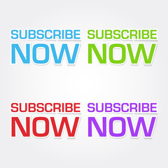 Subscribe Now Colorful Vector Icon Design