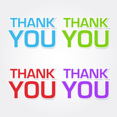 Thank You Colorful Vector Icon Design