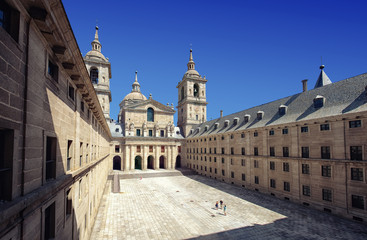 Interior yard of El Escorial in Madrid