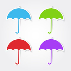 Obraz premium Umbrella Colorful Vector Icon Design