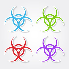 Biohazrd Sign Colorful Vector Icon Design