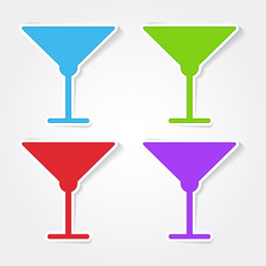 Glass Colorful Vector Icon Design