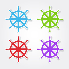 Wheel Colorful Vector Icon Design
